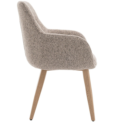 DÉJA Living Eetkamerstoel Noé - Taupe/Naturel - Zithoogte 47cm - Set van 2 - vtwonen shop