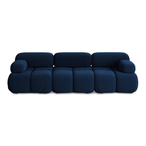 LaMiaSofa 3-zits bank Sanremo - velours - koningsblauw - 285x96x70