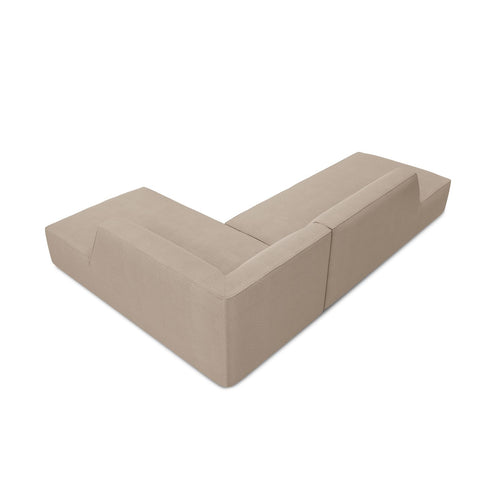 Cosmopolitan Design - Modulaire hoekbank rechts Siena 4-zits, structurele stof donkerbeige - 180x273x69cm