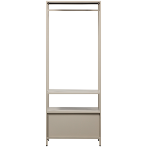 WOOOD open kledingkast 70 cm Ferris- metaal - zand - 185x70x54 - vtwonen shop