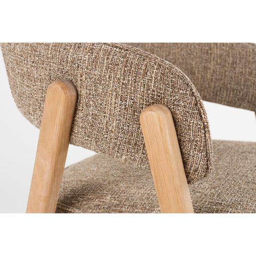 Zuiver Bright Eetkamerstoel Armleuning Bruin - vtwonen shop