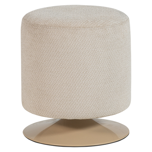 WOOOD poef met draaivoet Islen - Bouclé - Beige - 47x39x39