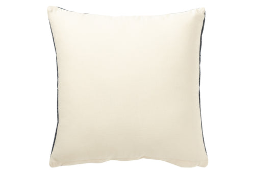 J-Line kussen Vierkant Etnische Motieven - katoen - donkerblauw/wit - vtwonen shop