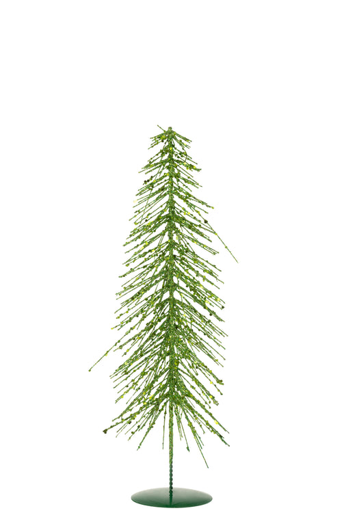 J-Line decoratie Kerstboom Glitter - kunststof - groen - medium - vtwonen shop