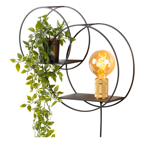 Lucide wandlamp CIRCLE - 1xE27 - Zwart - vtwonen shop