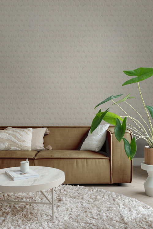 Borastapeter behang art deco motief bruin - 53 cm x 10.05 m - 660282 - vtwonen shop