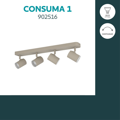 EGLO spot Consuma 1 - gu10 - 58 cm - zand