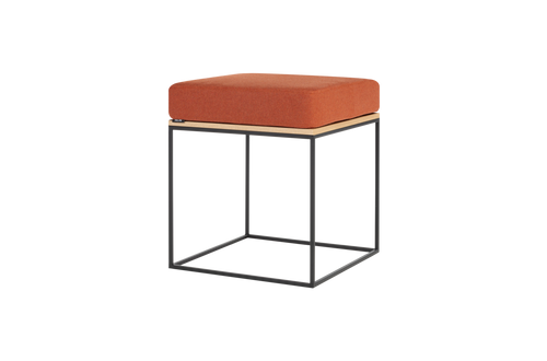 noo.ma FEO Poef - Oak / Terracotta Wool - vtwonen shop