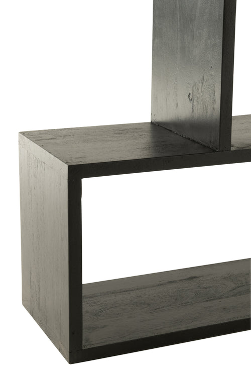 J-Line boekenkast Verticaal Latten - hout - zwart - vtwonen shop