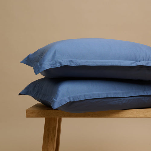 Coco & Cici - TENCEL Twill Kussensloop Donker Blauw - 1 kussensloop 50x60