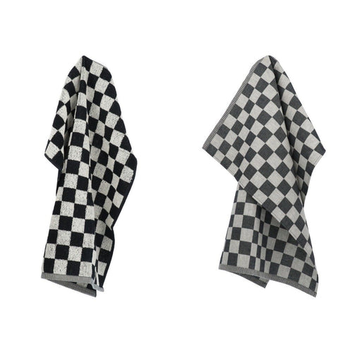 Luxe Keukendoek en Theedoek Block Zwart - Bunzlau Castle - 100% biologisch GOTS katoen - vtwonen shop