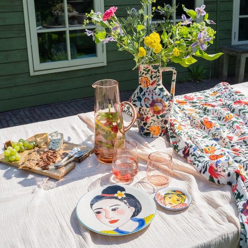 Return to Sender Tafelkleed 170 x 130 cm poederroze mousseline katoen - vtwonen shop