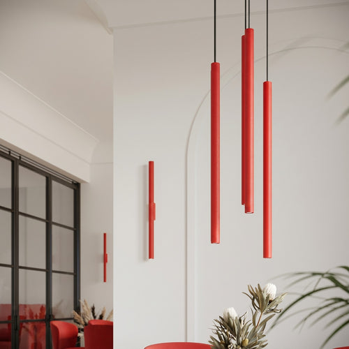 Sollux Lighting Wandlamp PASTELO 2 rood - 2,5x5x50cm
