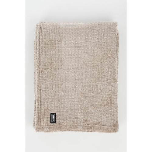 In The Mood Collection Joanne Fleece Plaid - L180 x B130 cm - Polyester - Beige
