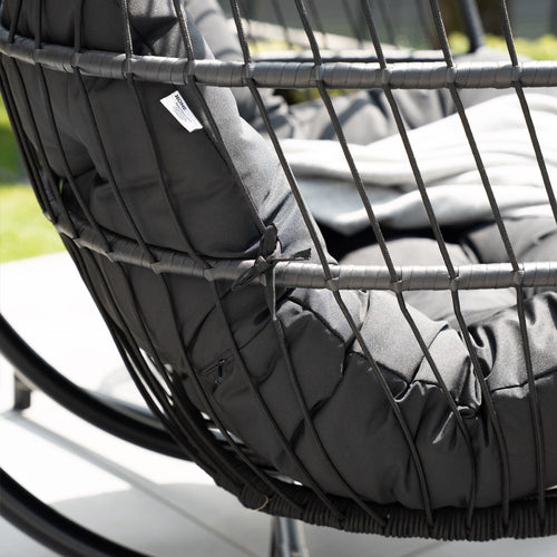 HOME DELUXE hangstoel LOMA – 2 zits zwart - vtwonen shop