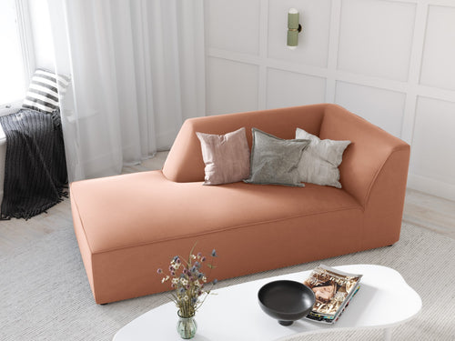 Micadoni linker meridiaan Ruby flueel, roze - 180x93x69cm