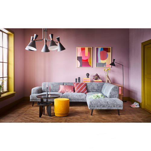 vtwonen 1-zits bank element ronde hoek links Family - Polyester - Zand - 85x93x98 - vtwonen shop