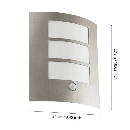 EGLO wandlamp buiten City - e27 - 23.5 cm - rvs - vtwonen shop