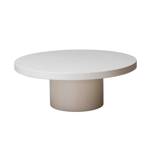 Giga Meubel Salontafel Eden - Rond Beige Eco-Composiet - 65x65x32cm - vtwonen shop