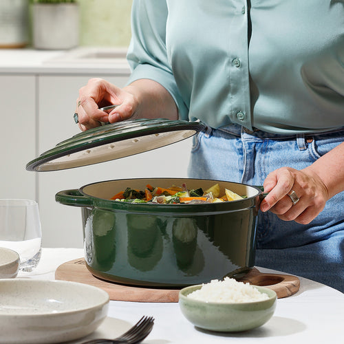 Salt & Pepper - Kookpot 26cm gietijzer groen Ferno - vtwonen shop