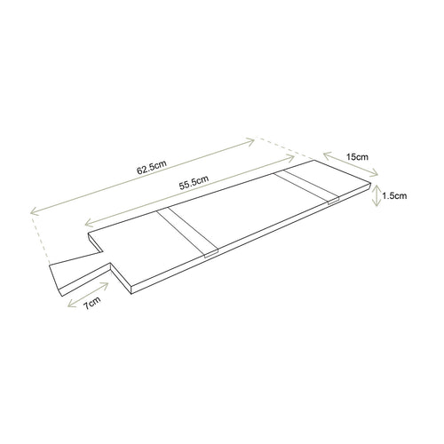 vtwonen Dienblad met Handvat - Hout - Zwart - 62,5x15 cm - vtwonen shop