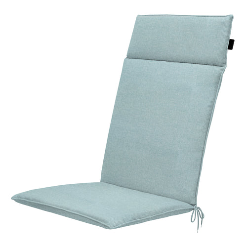 Madison tuintstoelkussen hoge rug Eco-line - blauw - 120x50x4cm - set van 4
