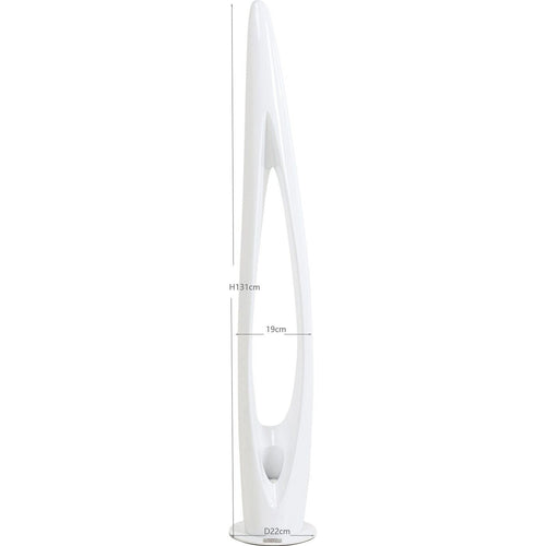 Kare Design Vloerlamp Flow Flame 132cm wit