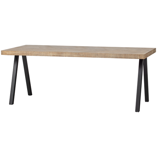 WOOOD tafel visgraat met 2-standen poot Tablo - Mango - 75x200x90