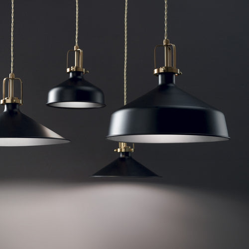 Ideal Lux ERIS-3 - Indoor Dome Plafond Hanglamp 1 Licht Zwart, E27