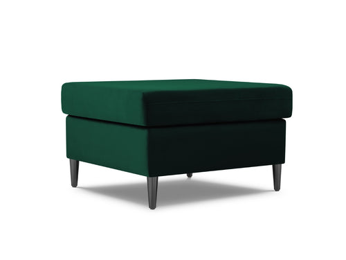 Cosmopolitan Design Poef Kyoto flueel, flessengroen - 70x70x45cm