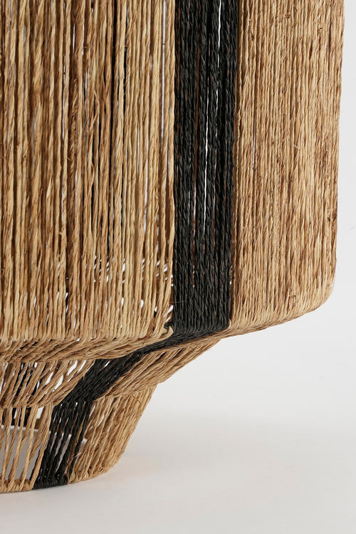 Mica Decorations Liliano Lantaarn - H36 x Ø30 cm - Jute - Zwart - vtwonen shop