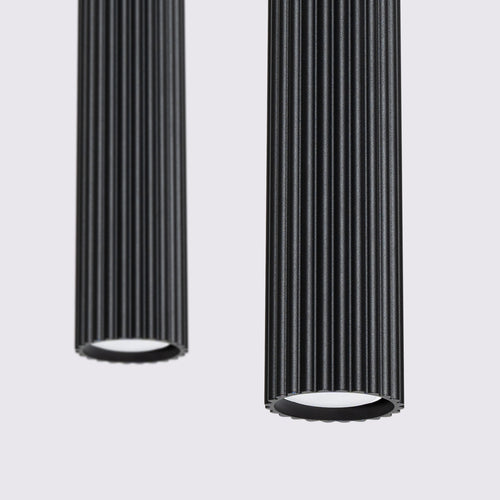 Sollux Lighting Hanglamp KARBON 2 zwart - 30x6,5x90cm