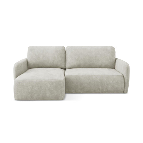 LaMiaSofa hoekbank links Corle - chenille stof - parel - 207x148x86