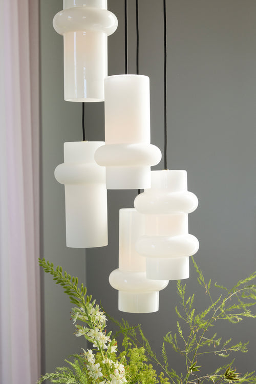 Hübsch hanglamp Pilule - glas/ijzer - ø15xh25cm