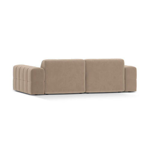 Cosmopolitan Design - Bank Chicago 3-zits, flueel beige - 102x212x78cm