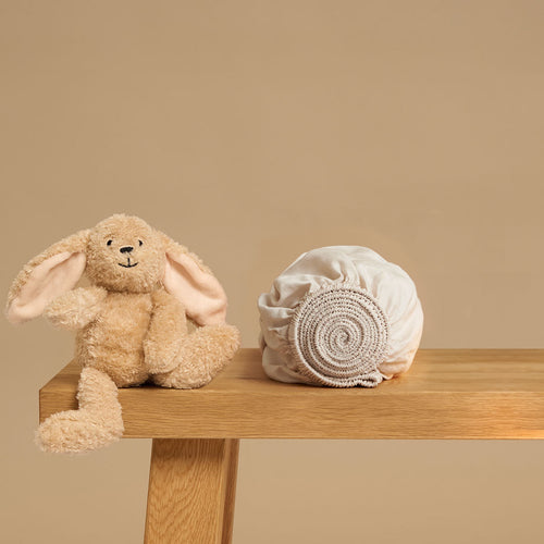 Coco & Cici - Tencel Twill Hoeslaken 70 x 145 cm - 1 Persoons Beddengoed - Kinderbeddengoed - Lyocell - Hypoallergeen & Extra Zacht - Beige