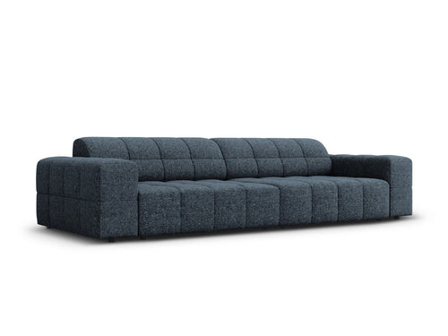 Cosmopolitan Design Bank Chicago 4-zits, chenille koningsblauw - 102x252x78cm
