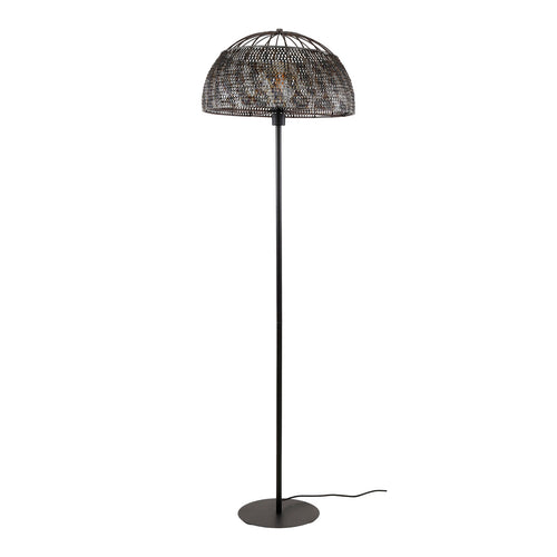 Giga Meubel Vloerlamp Armor Open - Zwart/Bruin - 1-Lichts - Ø50x180cm - vtwonen shop