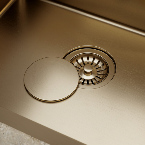 LOMAZOO Spoelbak Keuken Supreme - 50 x 40 cm - Goud - RVS
