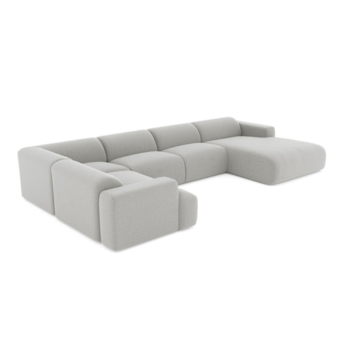Sia Home - Panoramische bank MYRA - kruisbinding lichtgrijs 354cm