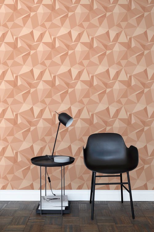 Sanders & Sanders behang grafisch 3D motief terracotta roze - 50 x 900 cm - 935273 - vtwonen shop