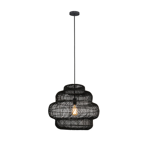 HOME DELUXE Hanglamp van rotan SIA - Zwart