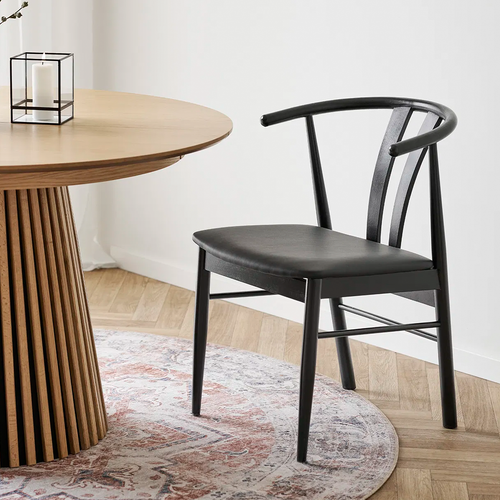 Artichok Jonna Eetkamerstoel Zwart - Zwart Onderstel - vtwonen shop