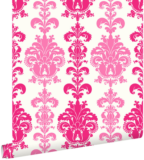 ESTAhome behang barokprint roze - 53 cm x 10,05 m - 115730 - vtwonen shop