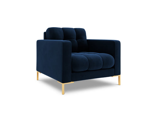 Cosmopolitan Design Fauteuil Bali flueel, koningsblauw - 96x87x75cm