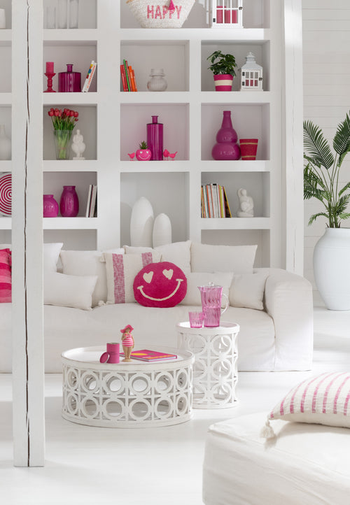 J-Line vaas Bottle - glas - roze - small - 75 cm de hauteur