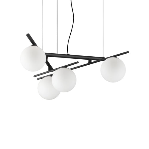 Ideal Lux ATLAS Bolvormige hanglamp voor plafond, zwart, 4x G9
