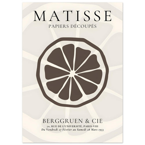 Artfulprints  Matisse – Slice of an orange   poster 50x70 cm