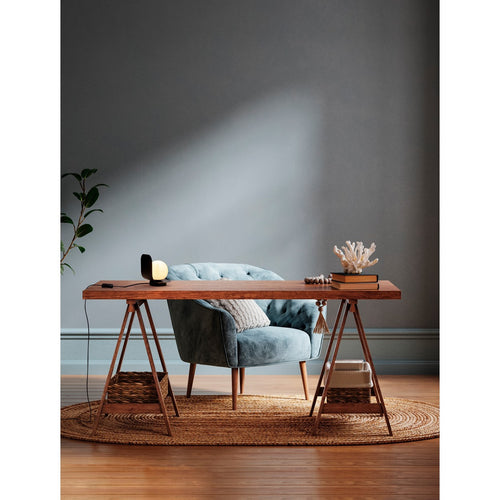 Nova Luce KAMEN Bolvormige tafellamp, zandkleurig zwart, opaal, E16 fitting, 1x5W, aan/uit-schakelaar.