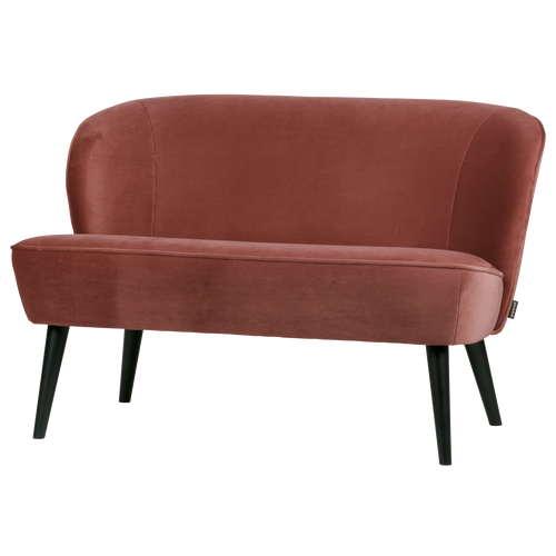 WOOOD bankje Sara - Velvet - Bordeauxrood - 73x110x72